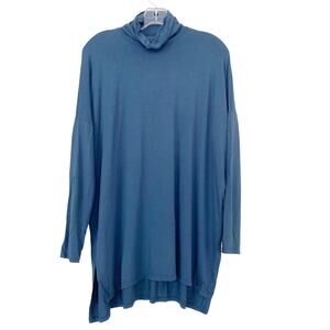 Eileen Fisher Blue Long Sleeve Turtleneck Sz S
